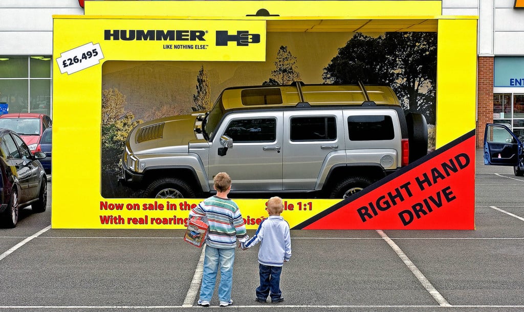 When buying toys, big boys equate product dimensions with product