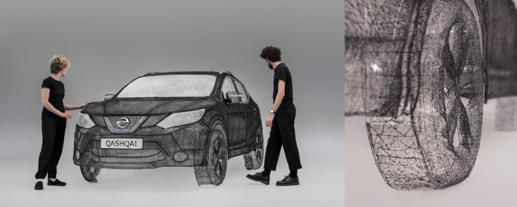 nissan, qashqai, nissan qashqai, 3d pen, 3d pen sculpture, crossover pic3