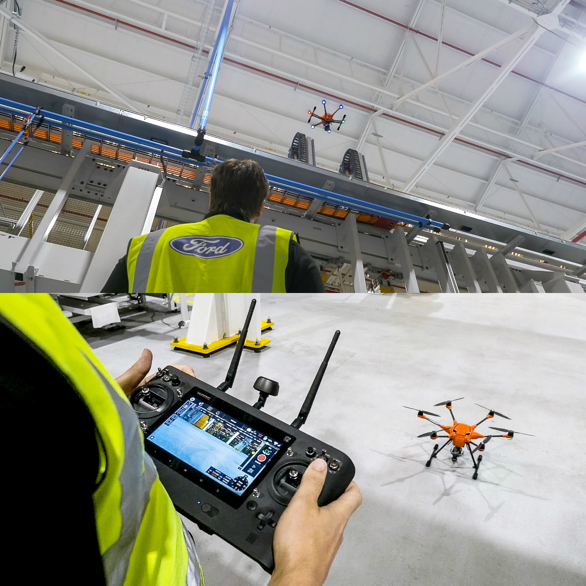 Ford employees are now using GoPro cameras mounted on drones to safely and efficiently inspect high-rise gantries, pipework and roof areas at the company’s Dagenham Engine Plant in the UK, slashing the inspection time for each area from 12 hours to 12 minutes. 