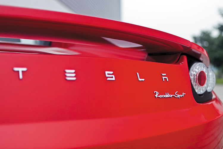 tesla roadster sport badge