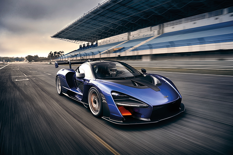 mclaren senna front driving